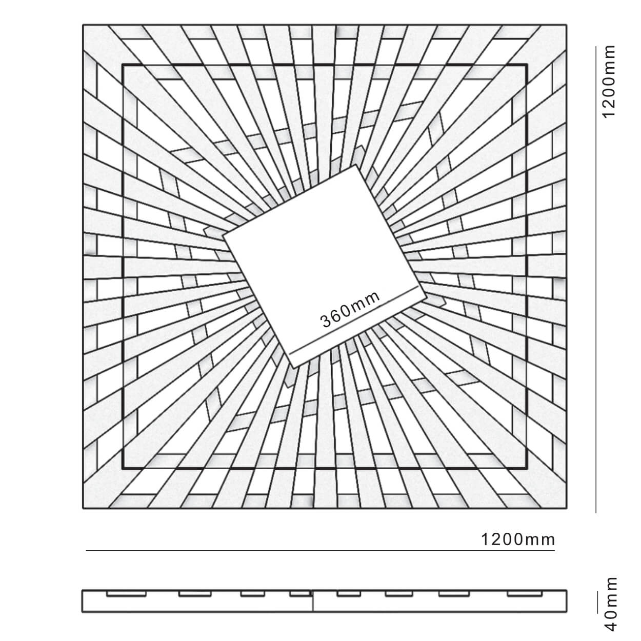 Приствольная решетка для дерева ZKING ATMOSPHERE 1.2х1.2м Черная в Назрани фото