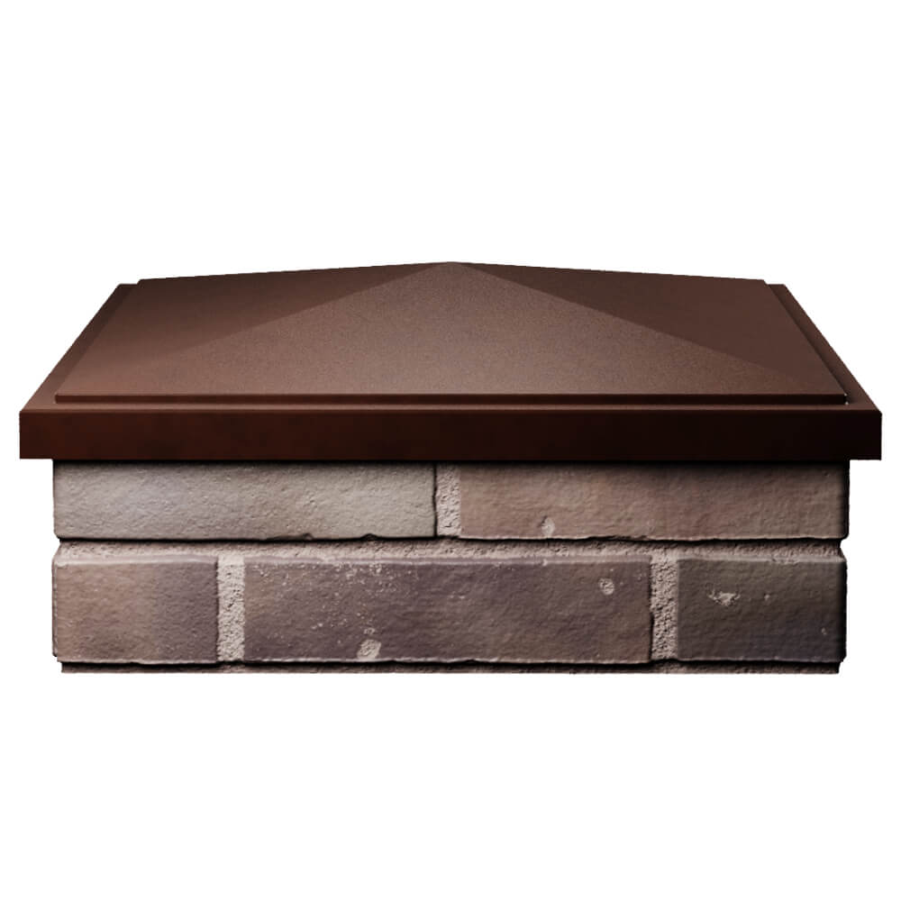 Колпак Zking БонаМоно Коричневый на столб 2х2 кирпича (515х515, 530х530мм) Назрань фото