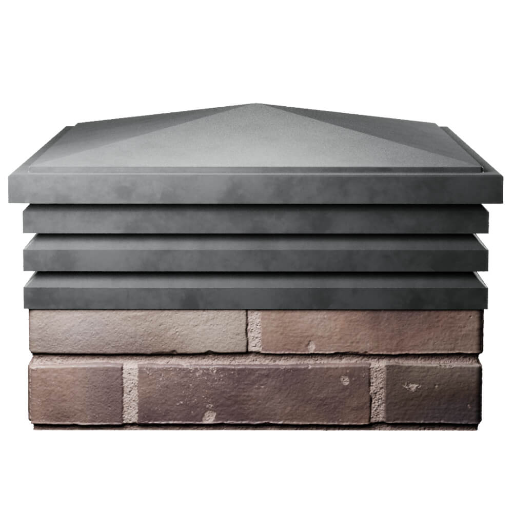 Колпак Zking Бона ХайТек Серый на столб 2х2 кирпича (513х513мм) Назрань фото