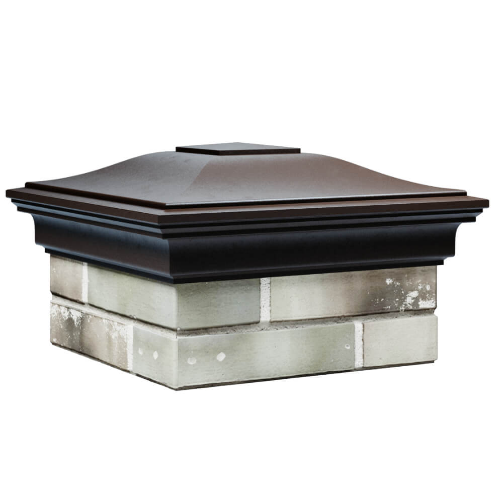 Колпак Zking Монблан Коричневый на столб 1.5х1.5 кирпича (385х385мм) в Назрани фото