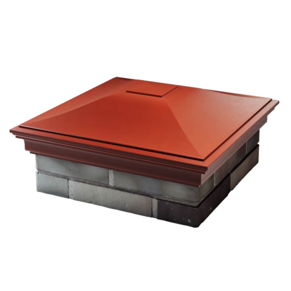 Колпак Zking Монблан Красный на столб 2х2 кирпича (515х515мм) в Назрани фото