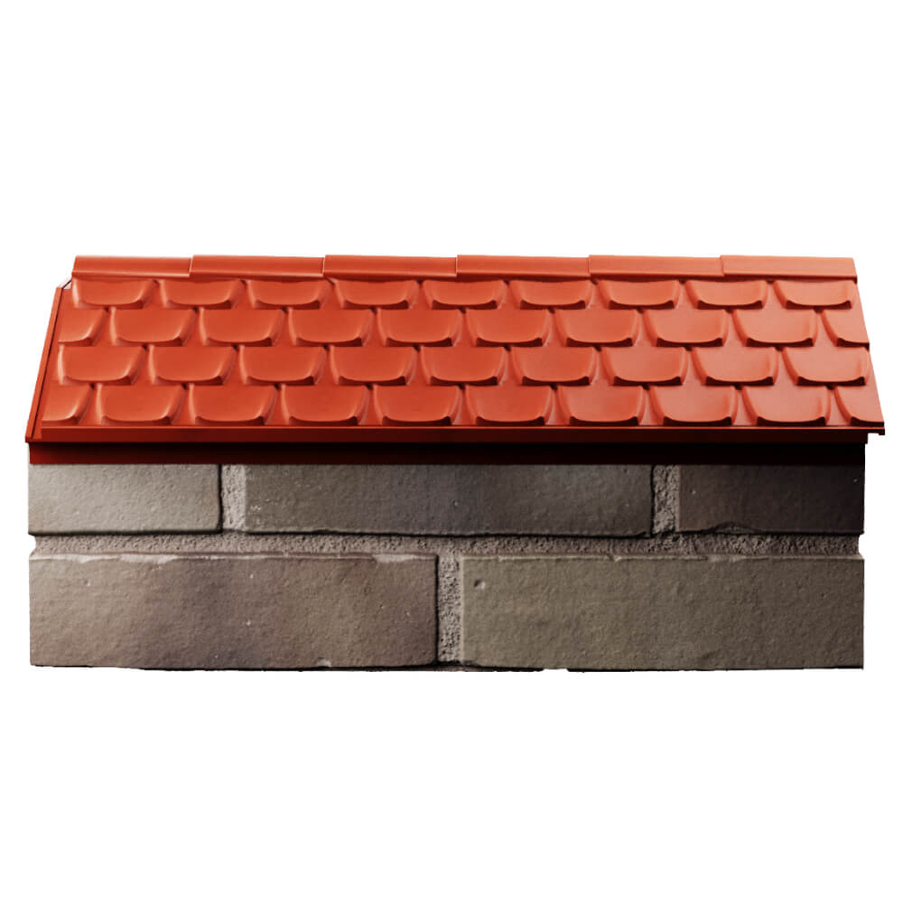 Парапет Zking Эльбрус Красный с посадкой на 1 кирпич (255мм) в Назрани фото