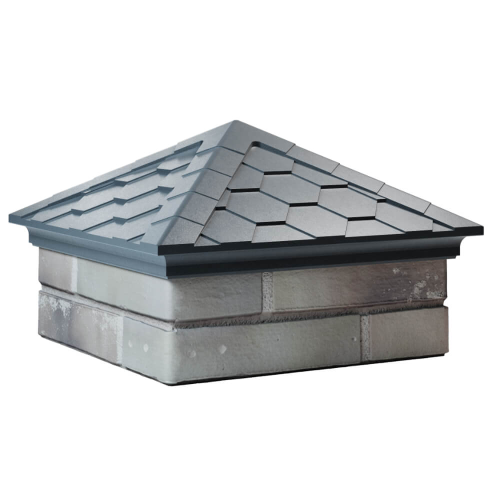 Колпак Zking Эверест Серый на столб 1.5х1.5 кирпича (390х390мм) в Назрани фото