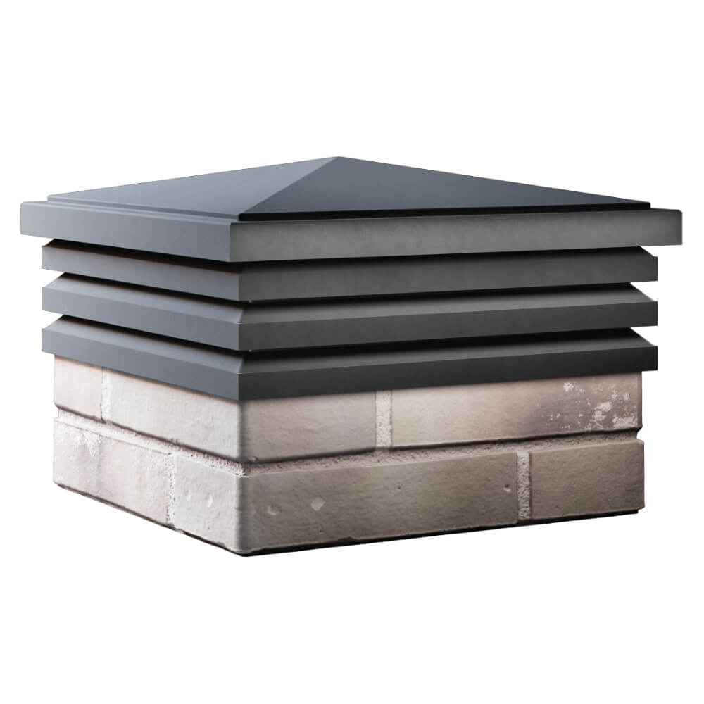 Колпак Zking Бона ХайТек Серый на столб 1.5х1.5 кирпича (385х385мм) в Назрани фото