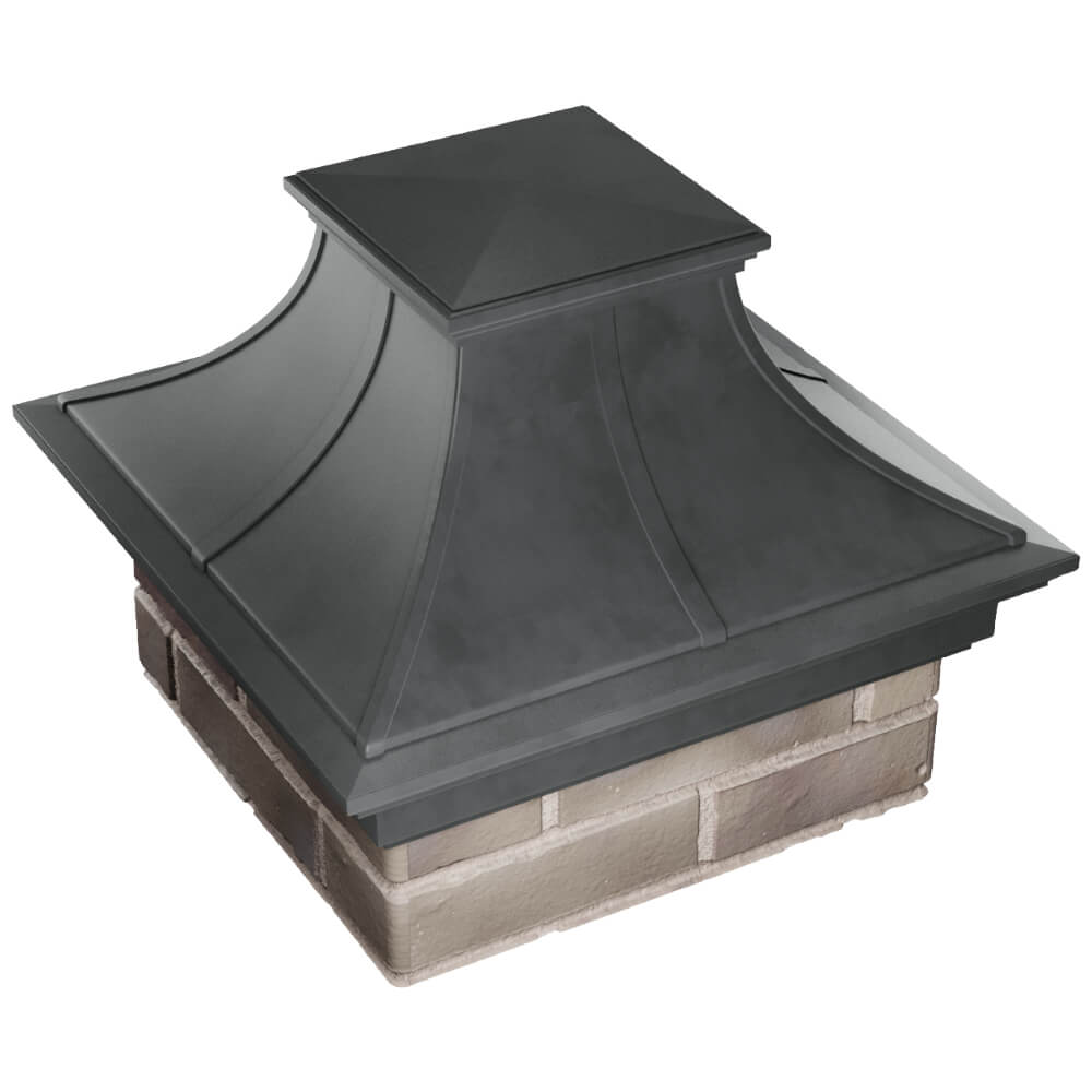 Колпак Zking Монблан Премиум Серый на столб 1.5х1.5 кирпича (385х385мм) в Назрани фото