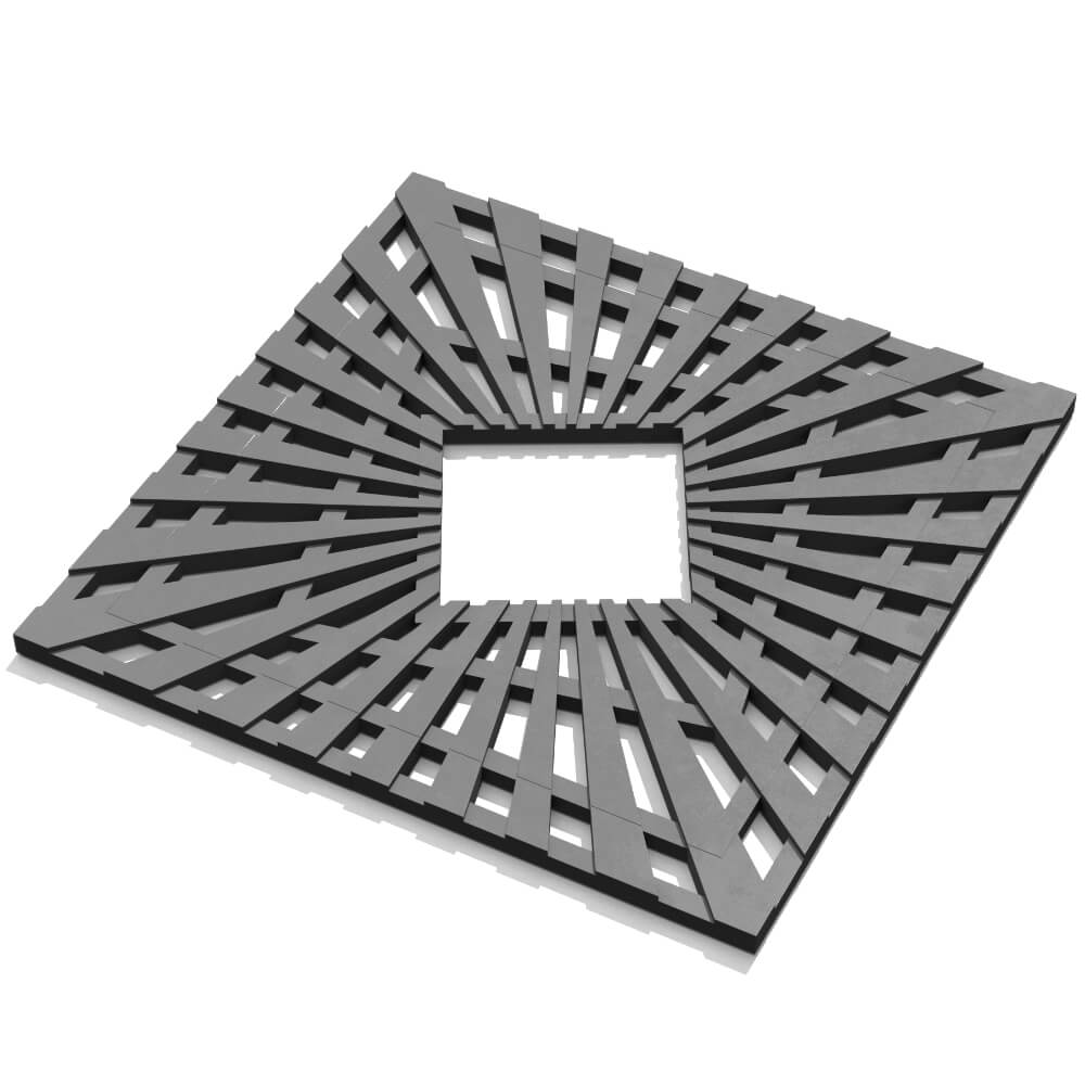 Приствольная решетка для дерева ZKING ATMOSPHERE 1.2х1.2м Серая в Назрани фото