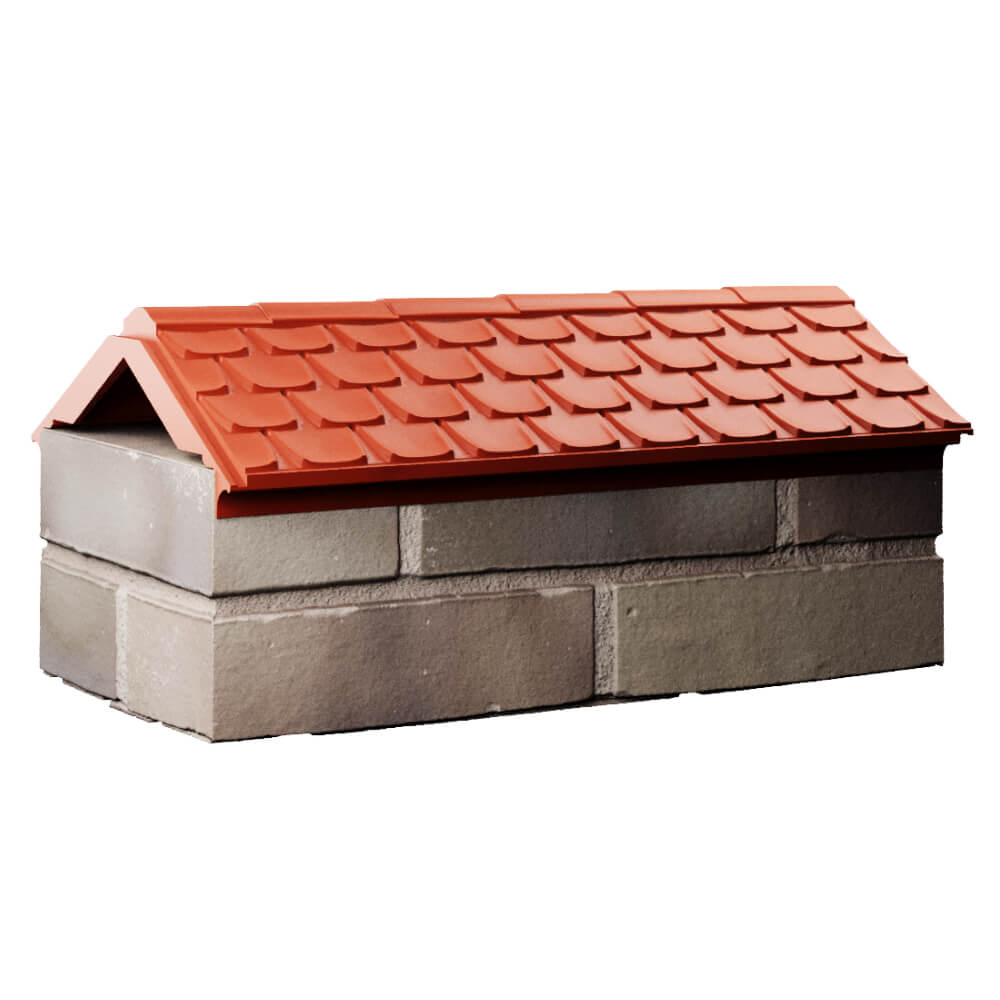 Парапет Zking Эльбрус Красный с посадкой на 1 кирпич (255мм) Назрань фото