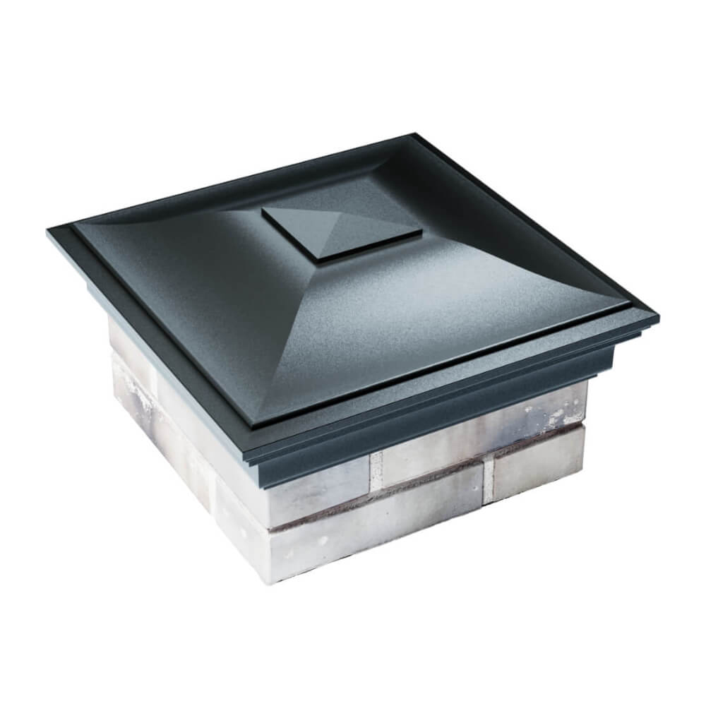 Колпак Zking Монблан Черный на столб 1.5х1.5 еврокирпича 0.7НФ (355х355мм) в Назрани фото