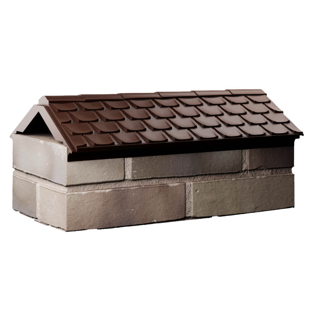 Парапет Zking Эльбрус Коричневый с посадкой на 1 кирпич (255мм) Назрань фото
