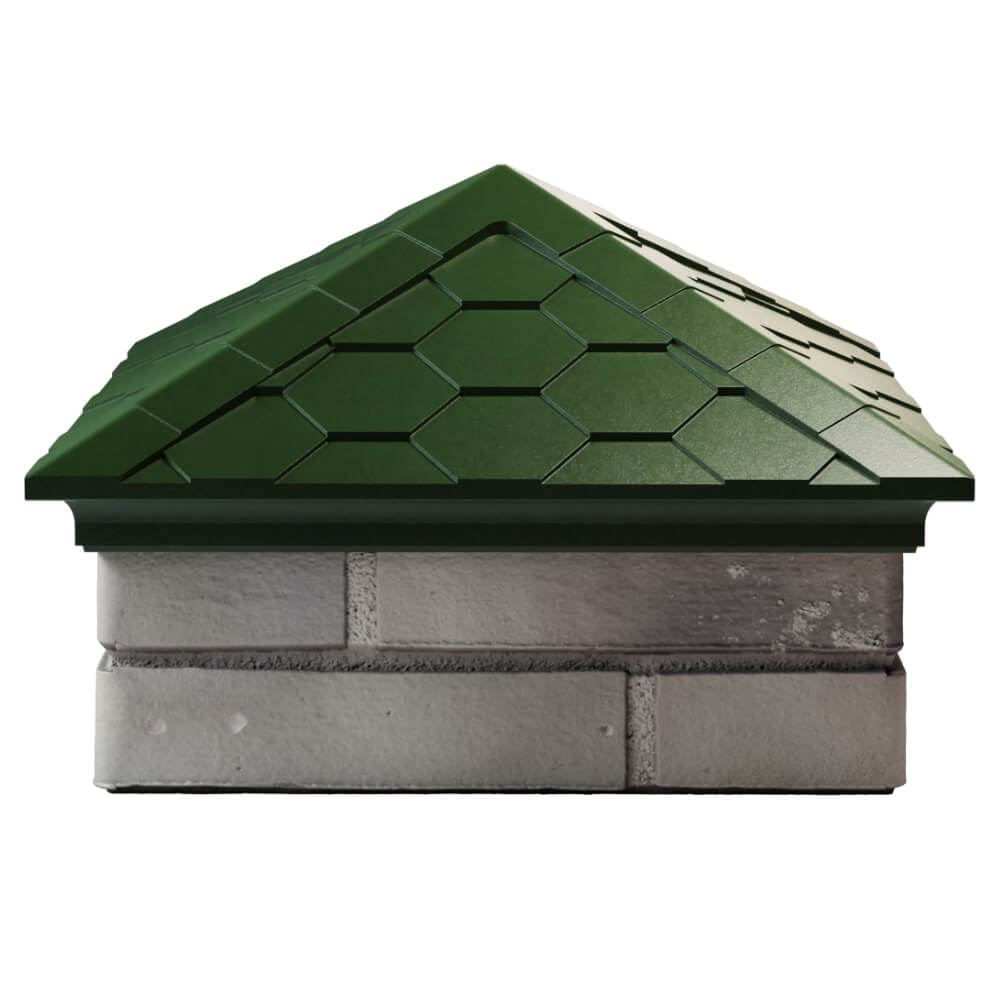 Колпак Zking Эверест Зеленый на столб 1.5х1.5 кирпича (390х390мм) Назрань фото