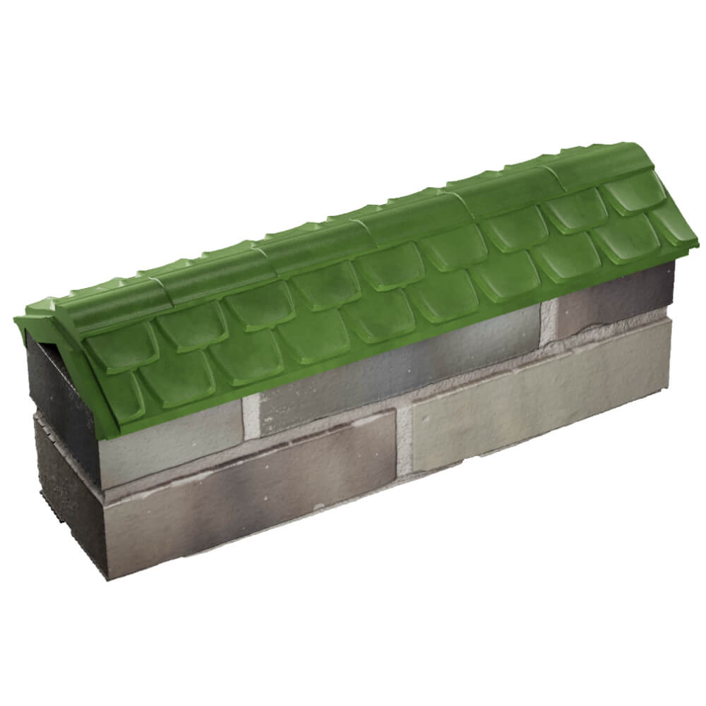 Парапет Zking Эльбрус Зеленый с посадкой на 0.5 кирпича (130мм) в Назрани фото